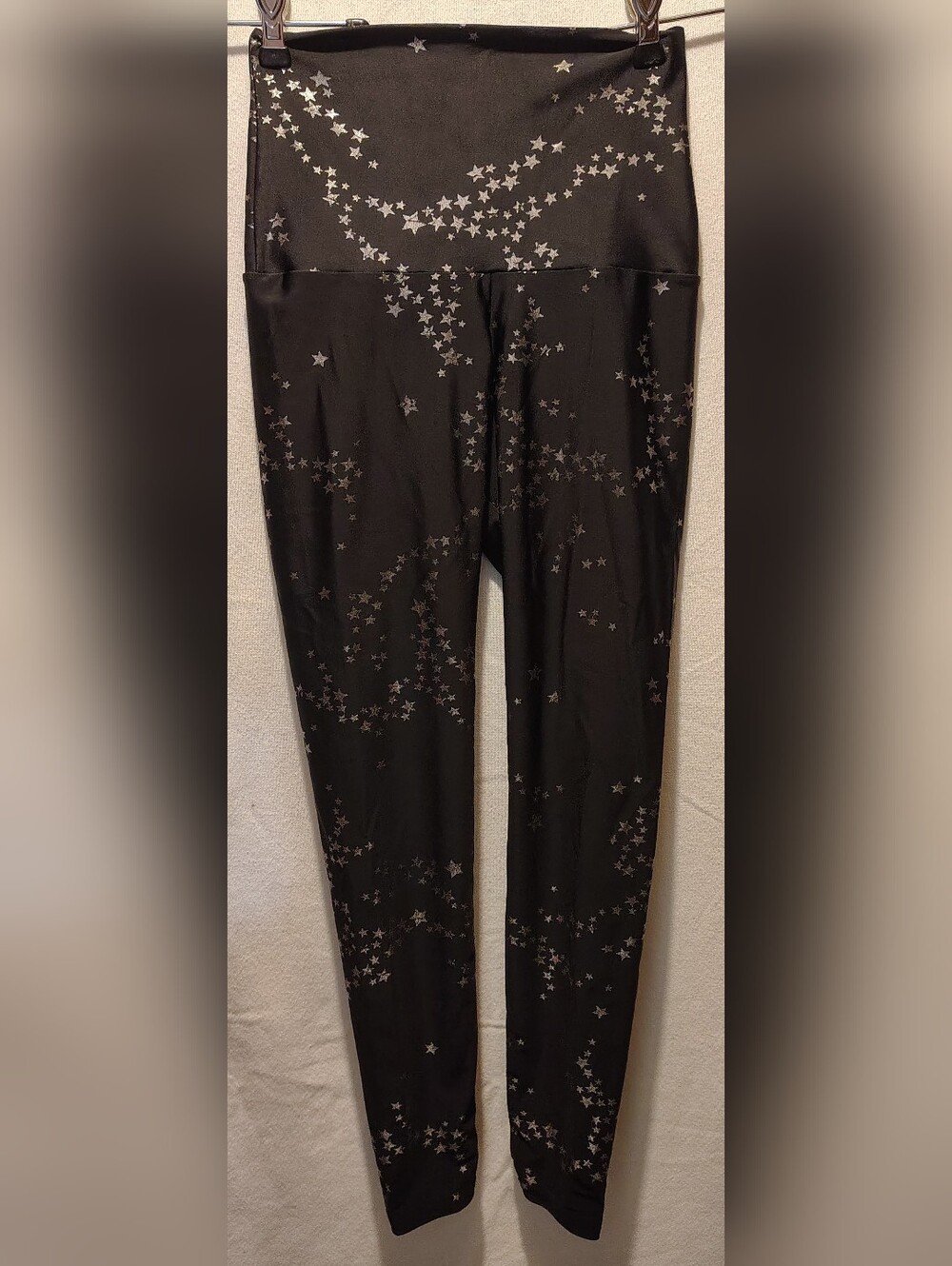 Emily Hsu Designs Black & Gold Star High Waist Leggings Size Medium